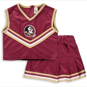 FSU Girls Youth Garnet & Gold Florida State Seminoles Two-Piece Cheer Set, 10